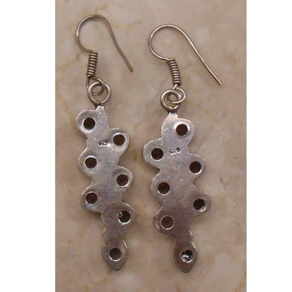 STUNNING! AMETHYST sterling silver 21" necklace and 2 1/4" earring SET - Picture 5 of 7